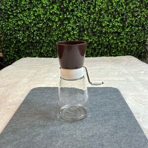 Vintage Federal Housewares Glass Nut Chopper Brown Grandma’s Kitchen Retro 70s